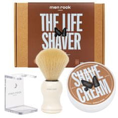 shumee Sada Life Shaver Sandalwood krém na holení 100 ml + štětka na holení + stojánek na štětce