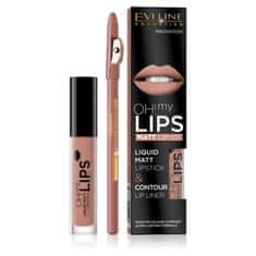 shumee Sada make-upu na rty Oh My Lips matná tekutá rtěnka a tužka na rty 01 Neutral Nude