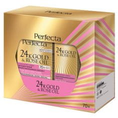 shumee 24K zlato & Rose Oil set krém na obličej 70+ 50ml + oční krém 15ml