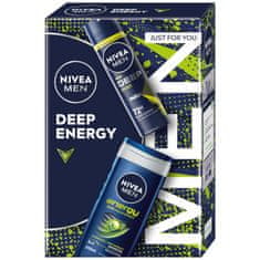 shumee Men Deep Energy set 3v1 sprchový gel 250ml + antiperspirant ve spreji 150ml