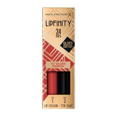 shumee Lipfinity Lip Color 24h dvoufázová rtěnka s dlouhotrvajícím efektem 147 Gilded Passion 4,2ml