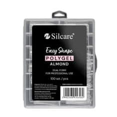 shumee Easy Shape Polygel akrylové gelové formy Clear Dual Almond 100 ks.