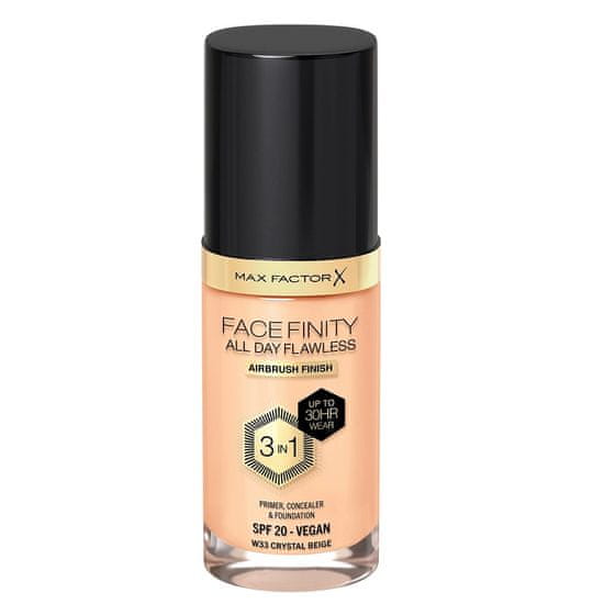 shumee Facefinity All Day Flawless 3v1 krycí tekutý podklad W33 Crystal Beige 30ml