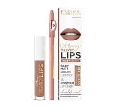 shumee Ó! Sada My Velvet Lips Liquid Matt Lip Kit: matná tekutá rtěnka 4,5 ml + tužka na rty 1ks 14 Choco Truffle