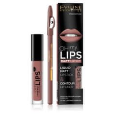 shumee Sada make-upu na rty Oh My Lips, matná tekutá rtěnka a tužka na rty 02 Milky Chocolate