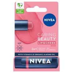 shumee Caring Beauty 3v1 Rose výživná rtěnka 4,8g