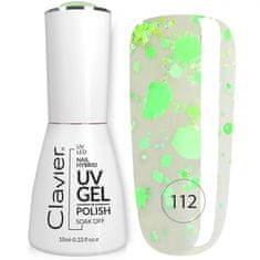 shumee Luxusní hybridní lak s holografickými částicemi 112 Bubbly Green 10ml