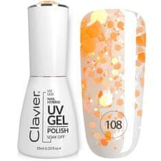 shumee Luxusní hybridní lak s holografickými částicemi 108 Orangeade 10ml