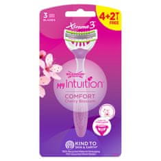 shumee My Intuition Xtreme3 Comfort Cherry Blossom jednorázové holicí strojky pro ženy 6 ks