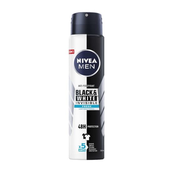 shumee Men Black&White Invisible Fresh antiperspirant ve spreji 250ml