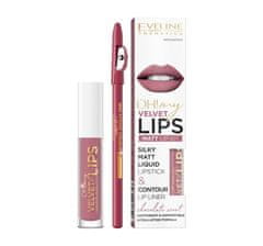 shumee Ó! Sada My Velvet Lips Liquid Matt Lip Kit: matná tekutá rtěnka 4,5 ml + tužka na rty 1ks 13 Brownie Biscotti