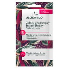 shumee Instant Beauty zkrášlující ošetření obličeje a rtů, rozjasňující maska-krém s vitamínem. C + maska-balzám na rty 8ml