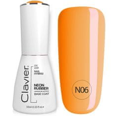 shumee Luxusní Neon Rubber Base barevná gumová báze N06 Orange Rainbow 10ml