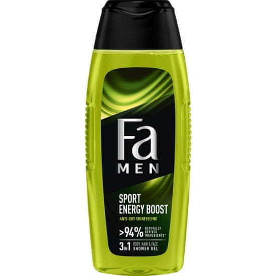 shumee Men Sport Energy Boost sprchový gel se složením 3 v 1 s vůní guarany a ženšenu 400 ml