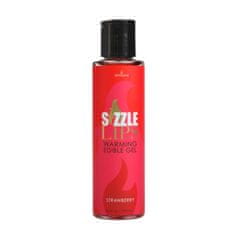 shumee Sizzle Lips Warming Edible Gel jedlý stimulující gel Jahoda 125ml