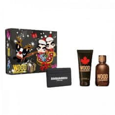 shumee Wood Pour Homme set toaletní voda ve spreji 100ml + sprchový gel 100ml + peněženka na karty