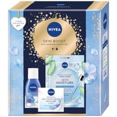 shumee Skin Boost set osvěžující denní krém 50ml + dvoufázový odličovač očí 125ml + hydratační listová maska 1ks