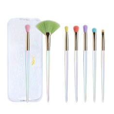 shumee Colorful Makeup Brushes, sada barevných štětců na makeup v kosmetické taštičce T318, 7 ks.