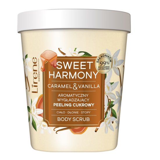 shumee Sweet Harmony aromatický vyhlazující cukrový peeling Caramel &amp; Vanilka 200 g