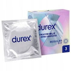 shumee Durex Invisible kondomy dodatečně zvlhčené, 3 tenké kusy