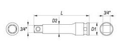 YATO Prodloužení 3/4" délka 250mm kované