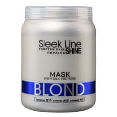 shumee Sleek Line Blond Mask hedvábná maska pro blond vlasy poskytující platinový odstín 1000 ml