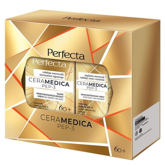 shumee Ceramedica Pep-3 sada silně protivráskového denního a nočního krému 60+ 50ml + koncentrovaný krém na oči a víčka 15ml