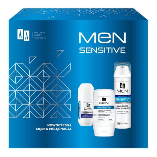 shumee Men Sensitive set balzám po holení 100ml + pěna na holení 250ml + antiperspirant roll-on 50ml