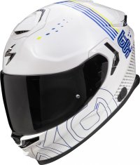 SCORPION Moto přilba GT EXO-GT SP AIR TECHLANE bílo/modro/fluo žlutá M