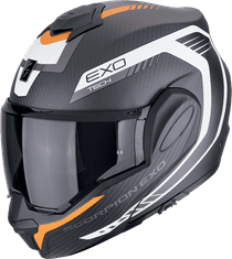 SCORPION Moto přilba EXO-TECH EVO CARBON COSY matná černo/oranžová XS