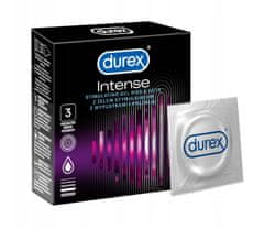 shumee Durex Intense kondomy 3 ks s žebrováním a stimulačním gelem