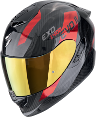 SCORPION Moto přilba EXO-1400 EVO II CARBON AIR PLATTED černo/červená XS