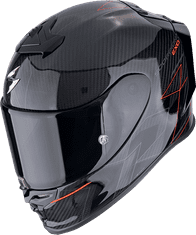 SCORPION Moto přilba EXO-R1 EVO CARBON AIR CYNERGY černo/červená XS