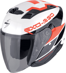 SCORPION Moto přilba EXO-230 BAND bílo/černo/červená M