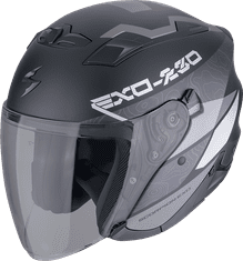 SCORPION Moto přilba EXO-230 BAND matná černo/stříbrná XS