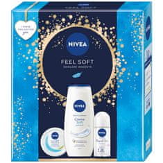 shumee Feel Soft antiperspirant roll-on set 50ml + intenzivně hydratační krém 100ml + sprchový gel 250ml