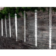 MAGIC HOME Řetěz Vánoce Icicle 288 LED studená bílá, 8 rampouchů, vodopádový efekt