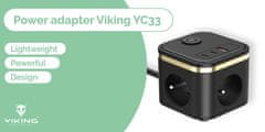 Síťový adaptér VIKING YC33, bílá