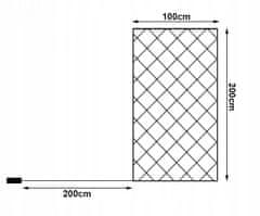 Verk 26204 Vánoční světelná síť - 100 LED, IP44, 1x2 m, teplá bílá