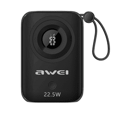 Awei Powerbanka s displejem P23K 10 000 mAh, 22,5W, černá