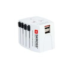 Skross SKROSS cestovní adaptér MUV USB, 2x USB-A, univerzální pro 150 zemí