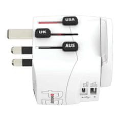 Skross SKROSS cestovní adaptér PRO Light USB AC30PD World, 7A max., USB A+C, PD 30W, UK+USA+Austrálie/Čína