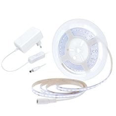 Solight Solight LED COB pásek, sada s adaptérem, vypínač, 5m, 8W/m, 800lm/m, studená bílá