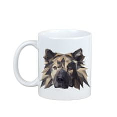 Artdog Eurasier, euroasijský - hrnek s fotkou a nápisem geometrického psa Art-Dog