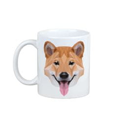 Artdog Shiba Inu - hrnek s fotkou a nápisem geometrického psa Art-Dog