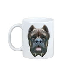 Artdog Cane Corso Italiano - hrnek s fotkou a nápisem geometrického psa Art-Dog