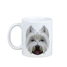 Artdog West Highland White Terrier, Westie - hrnek s fotkou a nápisem geometrického psa Art-Dog