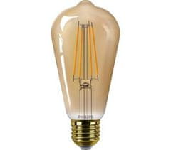 Philips Philips Vintage LED filament žárovka E27 ST64 7W (40W) 470lm 1800K nestmívatelná, zlatá