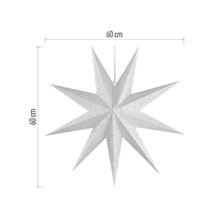 Emos Bílá vánoční papírová hvězda závěsná 60cm DCAZ09