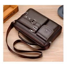 IZMAEL Pánská Crossbody Taška WEIXIER Flynn-Tmavě Hnědá KP35524